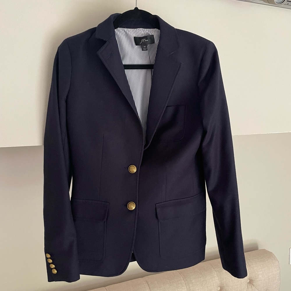 100% Wool J. Crew Navy Blazer 4T
